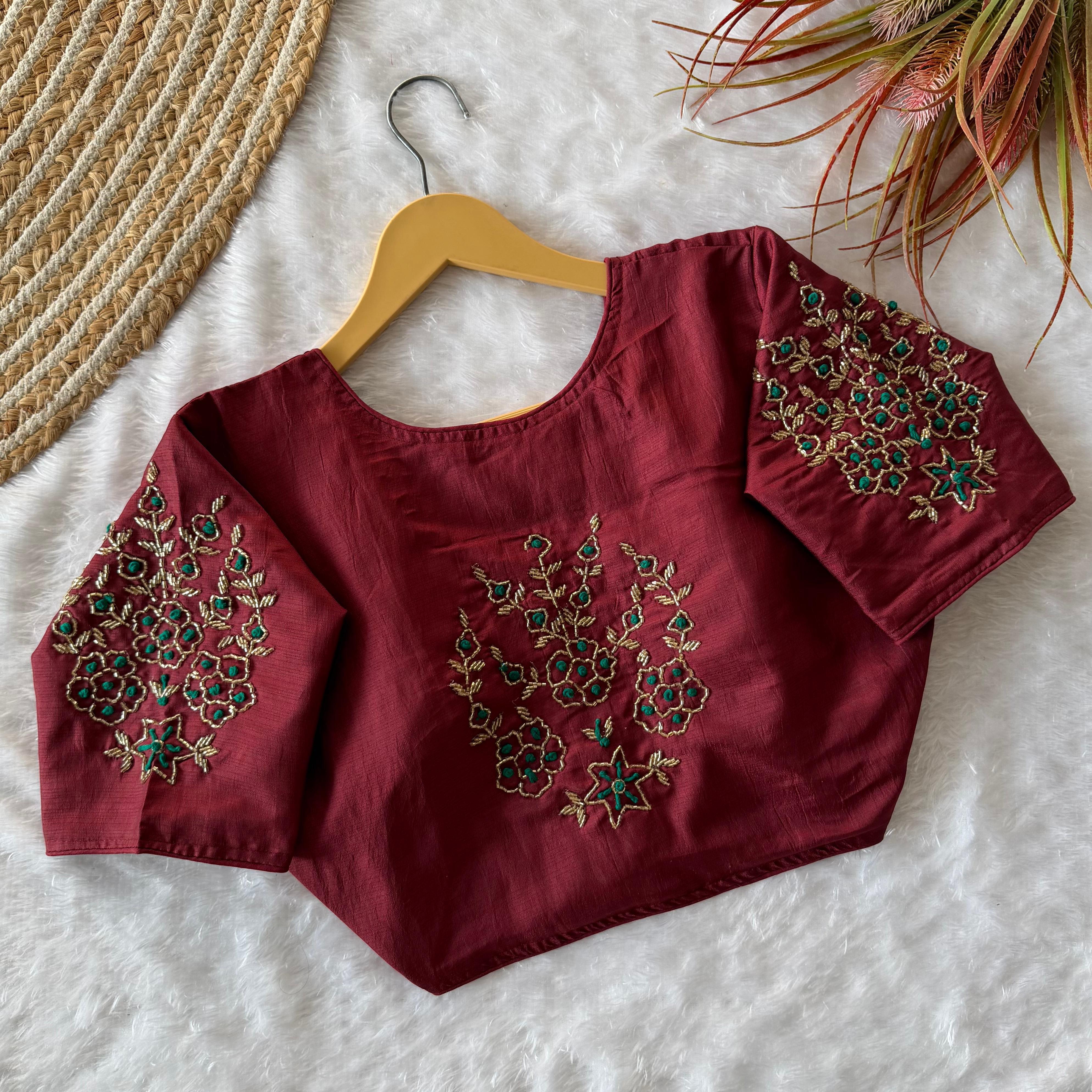 Pista Silk Designer Handwork Blouse
